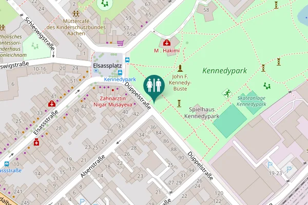Map showing location of Düppelstraße 42 Toilet