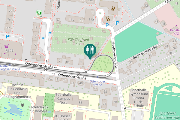 Map showing location of Ottenroder Straße Toilet