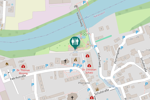Map showing location of Hauptplatz 1 Toilet