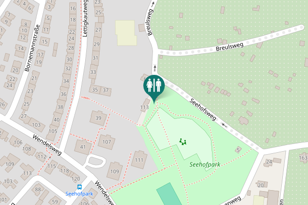 Map showing location of Wendelsweg 113 Toilet