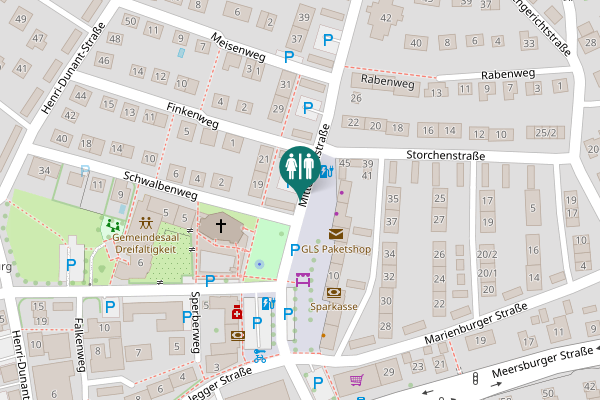 Map showing location of Mittelöschstraße 16 Toilet