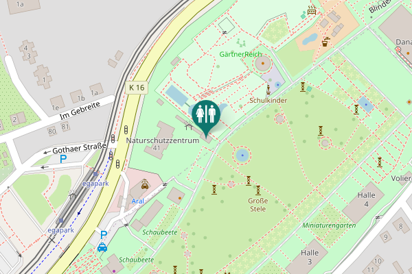 Map showing location of Gothaer Straße 41 Toilet