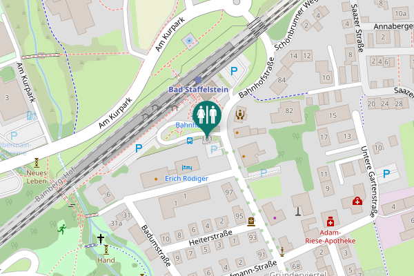 Map showing location of Bahnhofstraße 101 Toilet