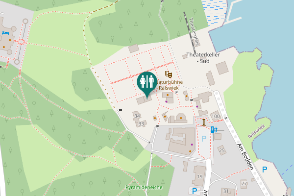 Map showing location of Am Bodden 34 Toilet