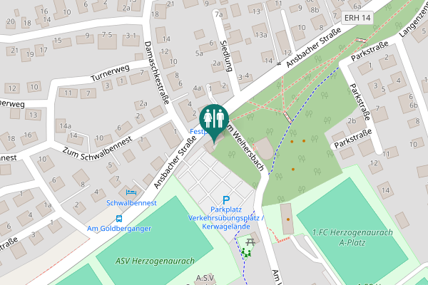 Map showing location of Ansbacher Straße 18 Toilet