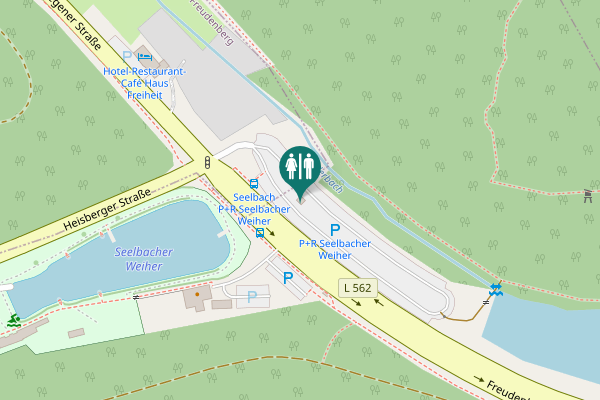 Map showing location of Freudenberger Straße Toilet