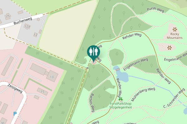 Map showing location of Rehder-Weg Toilet