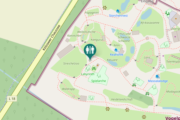 Map showing location of Kölzower Chaussee 1 Toilet