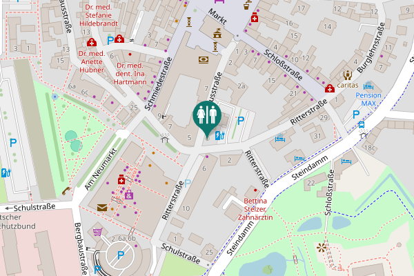 Map showing location of Rathausstraße 8 Toilet