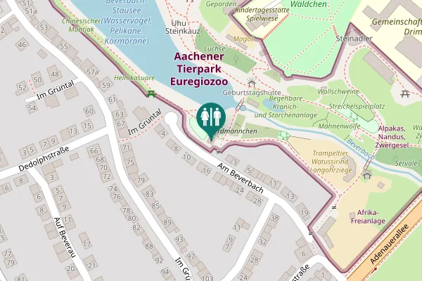 Map showing location of Obere Drimbornstraße 44 Toilet