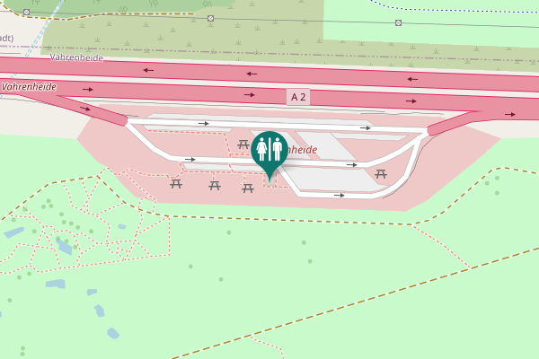 Map showing location of A 2 Toilet