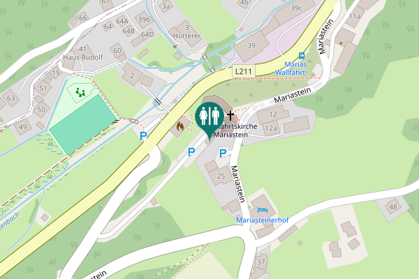 Map showing location of Mariastein 1 Toilet