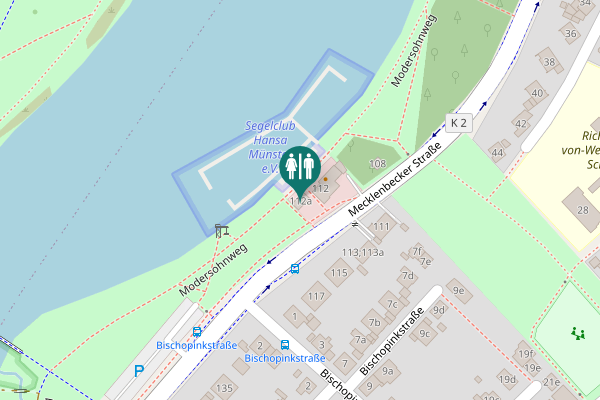 Map showing location of Mecklenbecker Straße 112a Toilet