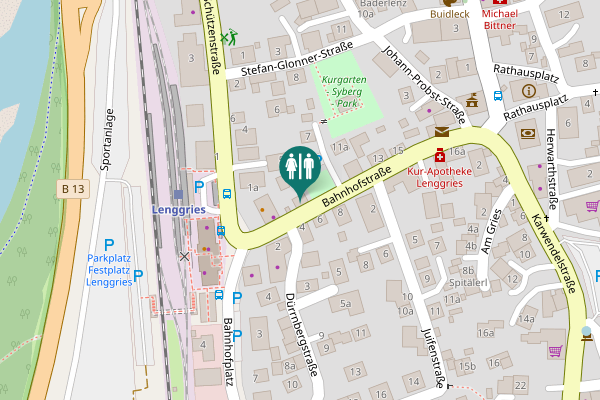 Map showing location of Bahnhofstraße 4 Toilet