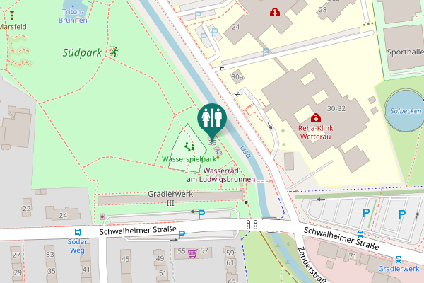 Map showing location of Zanderstraße 35 Toilet