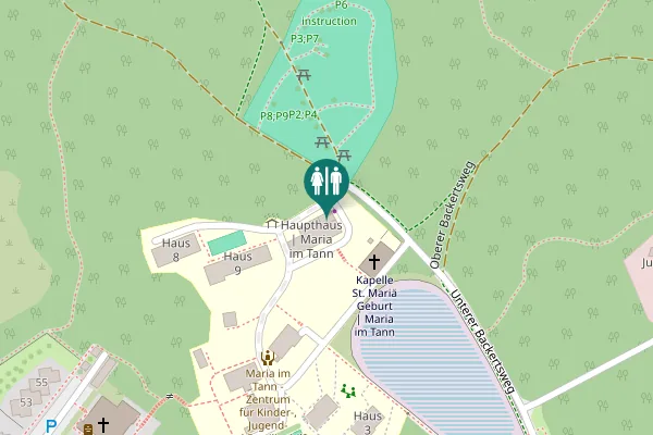 Map showing location of Unterer Backertsweg 7 Toilet