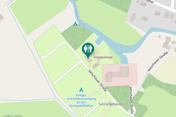 Map showing location of Sanitärgebäude