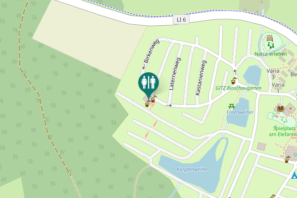 Map showing location of Sanitärgebäude 3