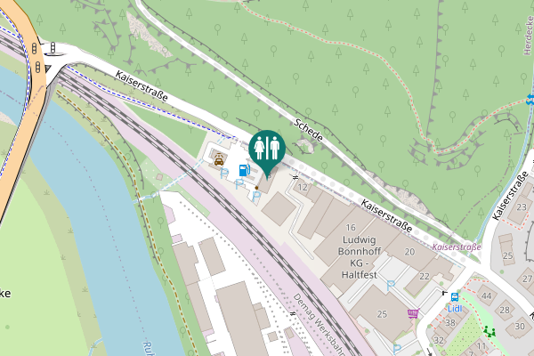Map showing location of Shell Tankstelle