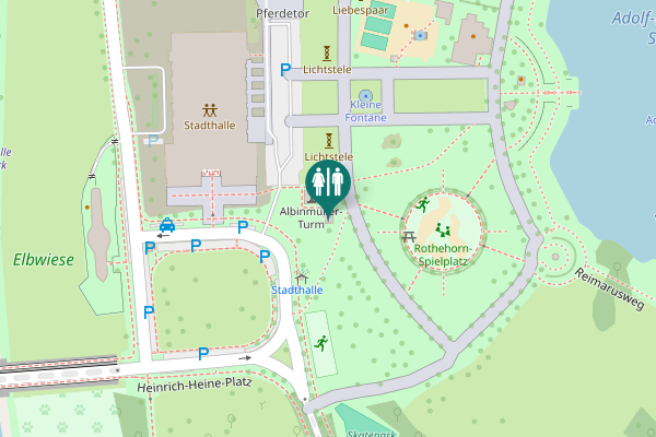 Map showing location of Magdeburg Toilet