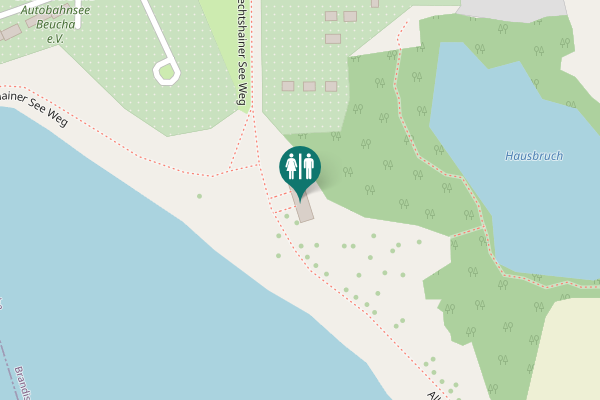 Map showing location of Albrechtshainer See Weg Toilet