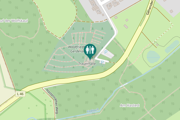 Map showing location of L 46 Toilet