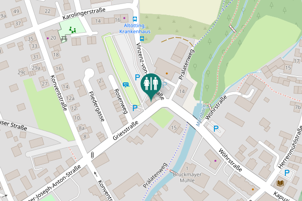 Map showing location of Griesstraße 7 Toilet