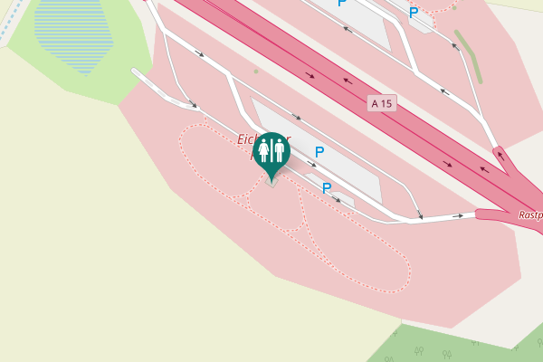 Map showing location of A 15 Toilet