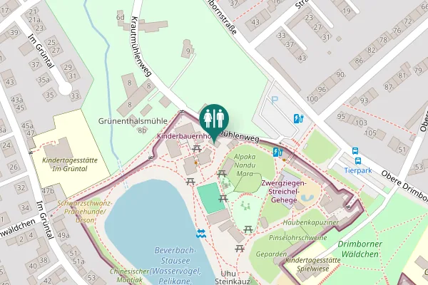 Map showing location of Obere Drimbornstraße 44 Toilet