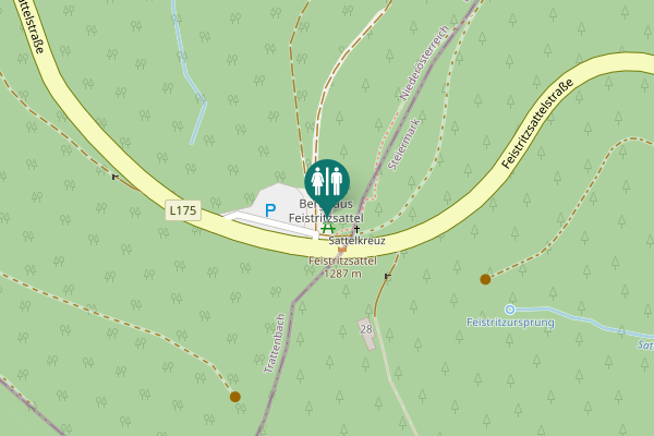 Map showing location of Feistritzsattelstraße Toilet