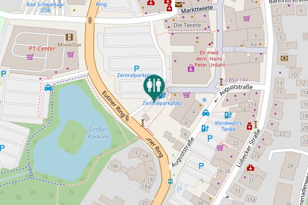 Map showing location of Auguststraße 2A Toilet