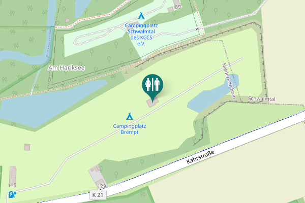 Map showing location of Kahrstraße Toilet