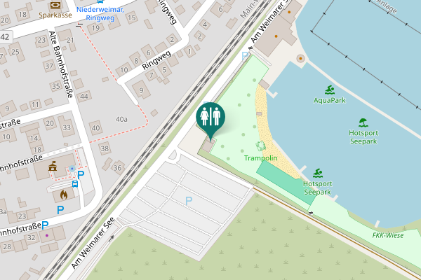 Map showing location of Am Weimarer See 10 Toilet