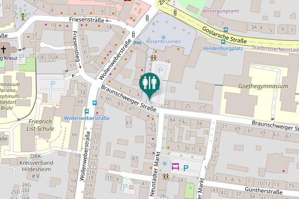 Map showing location of Braunschweiger Straße 85 Toilet