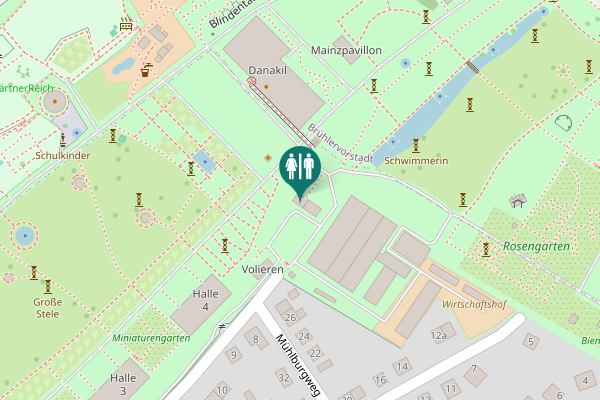 Map showing location of Gothaer Straße 38 Toilet