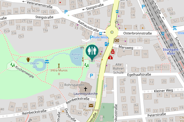 Map showing location of Schönbuchstraße 14/1 Toilet