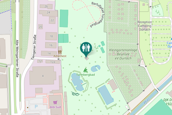Map showing location of Alte Weingartener Straße 40 Toilet