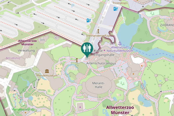 Map showing location of Münster Toilet