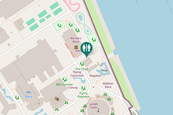 Map showing location of Griether Straße 110-120 Toilet