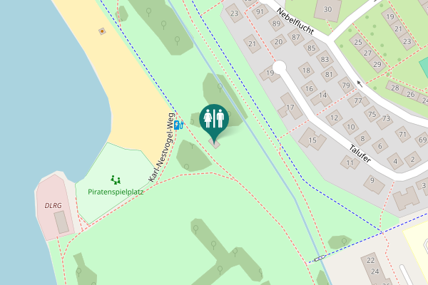 Map showing location of Karl-Nestvogel-Weg Toilet
