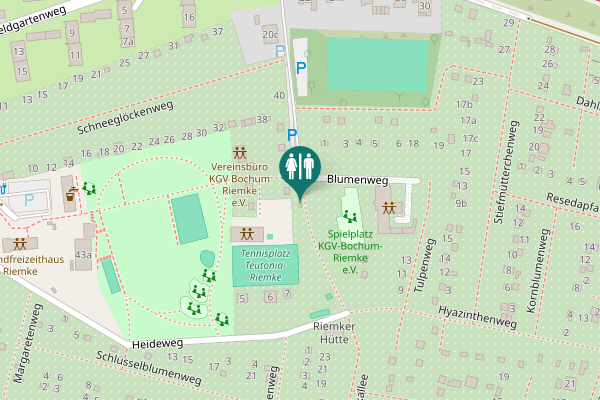 Map showing location of Blumenweg 1 Toilet