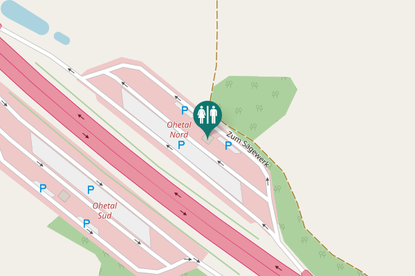 Map showing location of Zum Sägewerk Toilet
