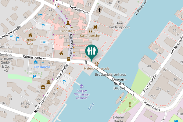 Map showing location of Königstraße 4A Toilet