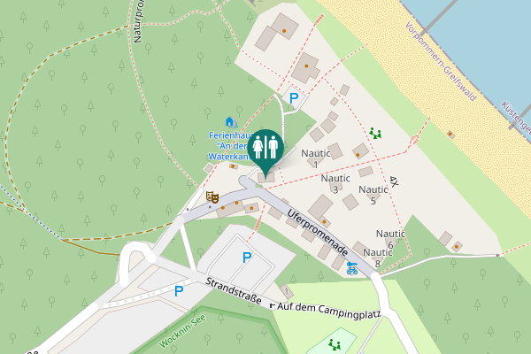 Map showing location of Uferpromenade Toilet