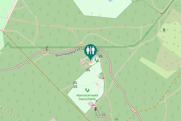 Map showing location of Baumwipfelpfad Saarschleife Toilet