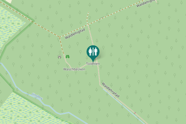 Map showing location of Toiletten