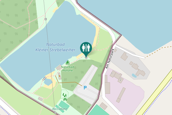 Map showing location of Am Naturpark 1 Toilet