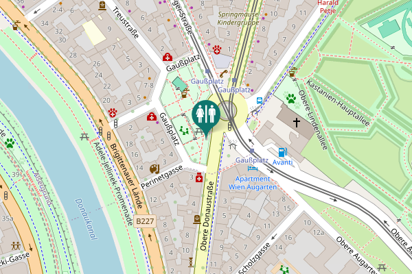 Map showing location of Obere Donaustraße 1 Toilet