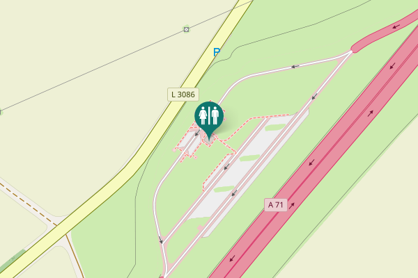 Map showing location of Parkplatz Hohe Schrecke West