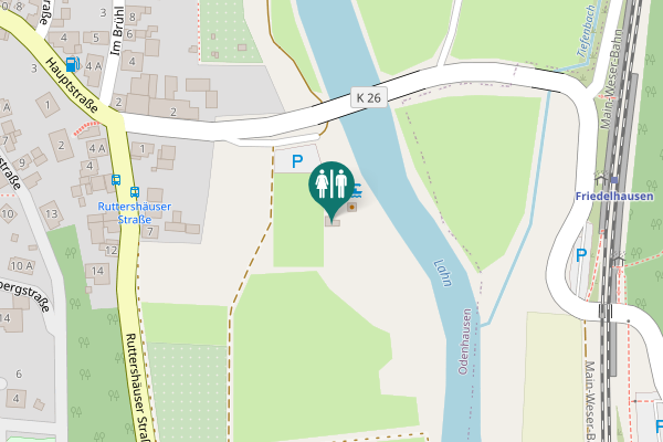Map showing location of K 26 Toilet